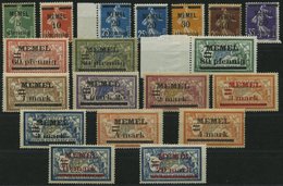 MEMELGEBIET 18-33 **,* , 1920, Freimarken, Meist Postfrisch, Prachtsatz - Memel (Klaïpeda) 1923