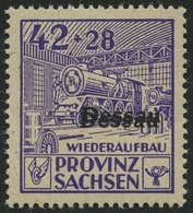 DESSAU IIIADD **, 1946, 42 Pf. Wiederaufbau, Gezähnt, Mit Doppeltem Aufdruck, Pracht, Gepr. Zierer - Other & Unclassified
