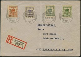 FINSTERWALDE 5b,5aVaII BRIEF, 1946, 8 Pf. Dunkelblauviolett Und Versuchszähnung 8 Pf. Gelblichrot Senkrechte Zähnung Auf - Privatpost