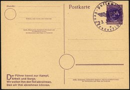 FREDERSDORF DR P 314 BRIEF, 1945, 6 Pf. Hitler-Ganzsachenkarte Mit Seltenem Dienststempel, Leer Gestempelt, Pracht, Gepr - Postes Privées & Locales