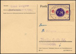 FREDERSDORF Sp 171FI BRIEF, 1945, 6 Pf., Rahmengröße 43x31.5 Mm, Große Wertziffern, Mit Abart Wertziffern Seitlich, Auf  - Privatpost