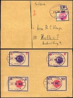 FREDERSDORF Sp 227FIV BRIEF, 1945, 6 Pf., Rahmengröße 28x19 Mm, Große Wertziffern, Mit Abart Wertziffer Bläulichviolett, - Postes Privées & Locales