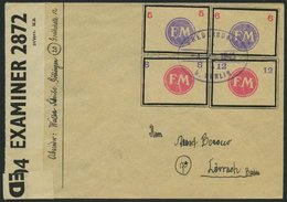 FREDERSDORF Sp 246-49 BRIEF, 1945, 5 - 12 Pf., Rahmengröße 38x28 Mm, Kleine Wertziffern, Auf Brief Mit Stempel Vom 4. No - Privatpost