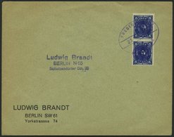 FREDERSDORF 67 Paar BRIEF, 1945, 6 Pf. Inflation Im Senkrechten Paar Auf Drucksache, Pracht - Postes Privées & Locales