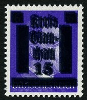 GLAUCHAU 5aDD **, 1945, 15 Auf 6 Pf. Lebhaftblauviolett Doppelaufdruck, Pracht, Mi. 70.- - Correos Privados & Locales