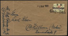 GROSSRÄSCHEN-VORLÄUFER V 11I BRIEF, 1945, 15 Pf. Zollformular, Nur Eine Wertangabe, Auf Nicht Gelaufenem Umschlag, Prach - Postes Privées & Locales