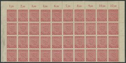 NAUMBURG 6I,II **, 1946, 12 Pf. Dunkelrosarot, Type I Und II, Jede Type Im Bogenteil Von 40 Stück, Pracht - Other & Unclassified