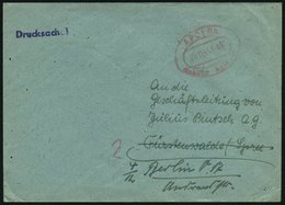 ALL. BES. GEBÜHR BEZAHLT APOLDA Gebühr Bezahlt, 29.11.45, Roter Doppelovalstempel Auf Drucksachenbrief, Pracht - Sonstige & Ohne Zuordnung