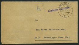 ALL. BES. GEBÜHR BEZAHLT (19) DESSAU 1, 16.7.48, Violetter L1 Gebühr Bezahlt, Amtsbrief Feinst - Altri & Non Classificati