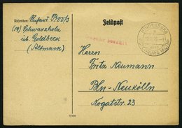 ALL. BES. GEBÜHR BEZAHLT HINDENBURG über OSTERBURG (ALTM), 12.12.45, Kleiner Roter L1 Gebühr Bezahlt, Auf Umfunktioniert - Other & Unclassified