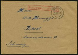 ALL. BES. GEBÜHR BEZAHLT KONSTANZ, 30.3.47, Roter R1 Gebühr Bezahlt Taxe Percue, Porto Von 75 Rpf. Für Einen Auslandsbri - Other & Unclassified