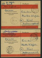 ALL. BES. AUFBRAUCHAUSGABEN P 764III BRIEF, 1945, 6 Pf. Schwarz Auf Sämisch, Mit 2 Streifen, Kontrollstempel BÜSUM Und H - Autres & Non Classés