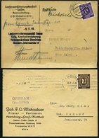 ALLIIERTE BES. 916,918 BRIEF, 1946, 6 Pf. Einzelfrankatur Auf Ortskarte Und 10 Pf. Einzelfrankatur Auf Fernkarte, 2 Kart - Autres & Non Classés