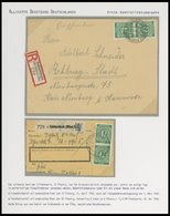 ALLIIERTE BES. 930 Brief,BrfStk , 1946, 42 Pf. Smaragdgrün, Jeweils Im Senkrechten Paar Auf Einschreib-Fernbrief Und Pak - Otros & Sin Clasificación