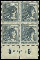 ALLIIERTE BES. 947HAN **, 1947, 12 Pf. Dunkelgrautürkis Mit HAN 4113.47 1, Pracht, Mi. 100.- - Otros & Sin Clasificación