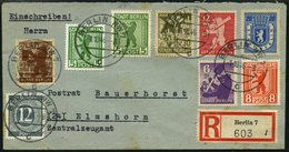 BERLIN UND BRANDENBURG 3AVIII BRIEF, 1945, 8 Pf. Orangerot, Gezähnt, Mit Abart Ca. 15 Kleine Punkte Rechts Im Rand Und I - Other & Unclassified