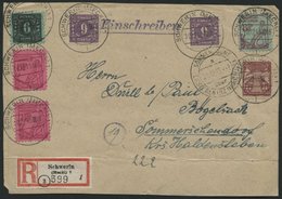 MECKLENBURG-VORPOMMERN 8y BRIEF, 1945, 6 Pf. Schwarz Auf Maigrün Auf EBf-Vorderseite Mit 6 Werten Zusatzfrankatur, Prach - Altri & Non Classificati