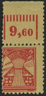 MECKLENBURG-VORPOMMERN 18cG **, 1945, 12 Pf. Rosarot, Druck Auf Gummiseite, Oberrandstück, Pracht, Fotobefund Kramp, Mi. - Sonstige & Ohne Zuordnung