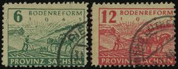 PROVINZ SACHSEN 85/6waA O, 1945, Bodenreform, Vierseitig Gezähnt, Pracht, Gepr. Ströh, Mi. 60.- - Otros & Sin Clasificación