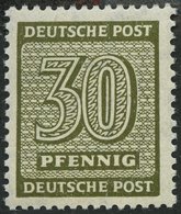 WEST-SACHSEN 135Xa **, 1945, 30 Pf. Bräunlicholiv, Wz. 1X, Pracht, Gepr. Dr. Jasch, Mi. 200.- - Other & Unclassified