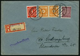 WEST-SACHSEN 137Ya BRIEF, 1945, 60 Pf. Braunkarmin, Wz. 1Y, Mit Zusatzfrankatur Auf Einschreibbrief, Normale Zähnung, Pr - Other & Unclassified