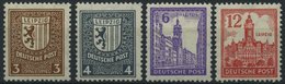 WEST-SACHSEN 150-55X **, 1946, Abschiedsserie, Wz. 1X, 3 Pf. Herstellungsbedingte Kalanderbüge, Prachtsatz, Mi. 380.- - Otros & Sin Clasificación