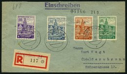 WEST-SACHSEN 162-65B BRIEF, 1946, Leipziger Messe (Mi.Nr. 162-64BY, 165BXb) Auf überfrankiertem Satz-Einschreibbrief, Pr - Otros & Sin Clasificación