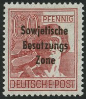 ALLGEMEINE-AUSGABEN 195a **, 1948, 60 Pf. Karmin, Pracht, Gepr. Paul, Mi. 70.- - Sonstige & Ohne Zuordnung