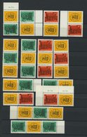 DDR 1012/3 **, 1964, Leipziger Frühjahrsmesse, Alle 16 Zusammendrucke Komplett (W Zd 118-125 Und S Zd 44-51) Und 4 Viere - Used Stamps