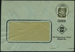 DIENSTMARKEN A D 32IXI BRIEF, 1956, 20 Pf. Schwarzgelboliv, Faserpapier, Type I, Wz. XI, Einzelfrankatur Auf Fensterumsc - Autres & Non Classés