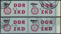 DIENSTMARKEN C D 46I,XI,PFI O, 1964, Laufkontrollzettel Volkseigener Betriebe (VVB), Schwarze Kontrollnummer 2/1 Und 2/1 - Sonstige & Ohne Zuordnung