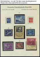 SAMMLUNGEN O, 1949-63, Fast Nur Gestempelte Sammlung DDR Mit Einigen Guten Ausgaben, Meist Prachterhaltung - Collections