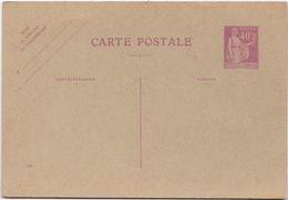 France Entiers Postaux - Type Paix 40c Lilas  - Carte Postale - TB - Standard Postcards & Stamped On Demand (before 1995)