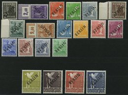 BERLIN 1-20 **, 1948, Schwarzaufdruck, Prachtsatz, Gepr. D. Schlegel, Mi. 360.- - Sonstige & Ohne Zuordnung