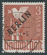 BERLIN 19 O, 1948, 3 M. Schwarzaufdruck, Normale Zähnung, Pracht, Fotobefund H.D. Schlegel, Mi. 700.- - Other & Unclassified