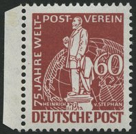 BERLIN 39 **, 1949, 60 Pf. Stephan, Herstellungsbedingter Gummipunkt, Pracht, Mi. 220.- - Other & Unclassified