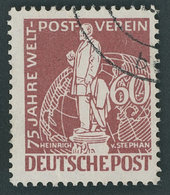 BERLIN 39I O, 1949, 60 Pf. Stephan Mit Abart UT In Deutsche Unten Beschnitten, Pracht, Mi. 200.- - Otros & Sin Clasificación