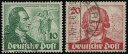 BERLIN 61/2 O, 1949, 10 Und 20 Pf. Goethe, 2 Prachtwerte, Mi. 140.- - Autres & Non Classés