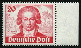 BERLIN 62 **, 1949, 20 Pf. Goethe, Pracht, Gepr. Schlegel, Mi. 150.- - Sonstige & Ohne Zuordnung