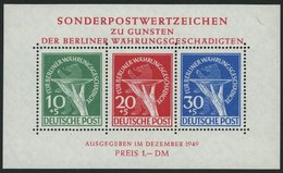 BERLIN Bl. 1 **, 1949, Block Währungsgeschädigte, Pracht, Mi. 950.- - Autres & Non Classés