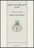 ERSTTAGSBLÄTTER 561-90 BrfStk, 1978, Kompletter Jahrgang, ETB 1 - 14/78, Pracht - Autres & Non Classés