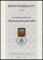 ERSTTAGSBLÄTTER 637-58 BrfStk, 1981, Kompletter Jahrgang, ETB 1 - 13/81, Pracht - Sonstige & Ohne Zuordnung