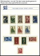 SAMMLUNGEN, LOTS **, 1947-59, Bis Auf Urdruck, Blocks Und Dienstmarken Postfrisch Komplett, Prachterhaltung, Mi. 1340.- - Other & Unclassified