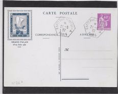 France Entiers Postaux - Type Paix 40c Lilas  - Carte Postale - Grand Palais 1937 - Standard- Und TSC-AK (vor 1995)