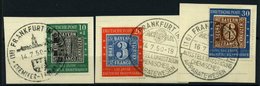 BUNDESREPUBLIK 113-15 BrfStk, 1949, 100 Jahre Briefmarken Mit Sonderstempel FRANKFURT CHEMISCHES APPARATEWESEN (2 Versch - Otros & Sin Clasificación