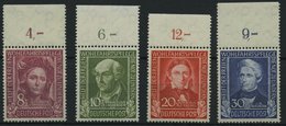 BUNDESREPUBLIK 117-20 **, 1949, Helfer Der Menschheit Vom Oberrand, Prachtsatz - Other & Unclassified