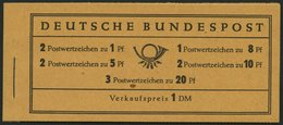 MARKENHEFTCHEN MH 4YII **, 1960, Markenheftchen Heuss Lieg. Wz., Type II, Pracht, Mi. 90.- - Sonstige & Ohne Zuordnung