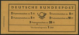 MARKENHEFTCHEN MH 4YII **, 1960, Markenheftchen Heuss Lieg. Wz., Type II, Pracht, Mi. 90.- - Otros & Sin Clasificación