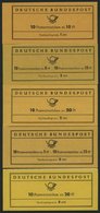 MARKENHEFTCHEN MH 7-11 **, 1961-66, 5 Markenheftchen Komplett, Pracht, Mi. 155.- - Altri & Non Classificati