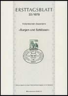 ERSTTAGSBLÄTTER 956-99 BrfStk, 1978, Kompletter Jahrgang, ETB 1 - 22/78, Pracht - Other & Unclassified